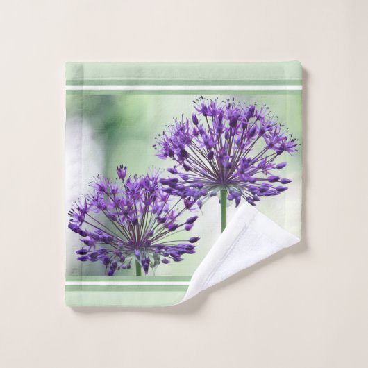 Mint groen met streepaccent bad handdoek (Wasdoekje)