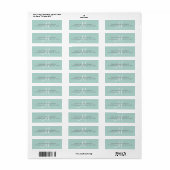 Mint Groen Monogram voor Bruiloften Etiket (Full Sheet)