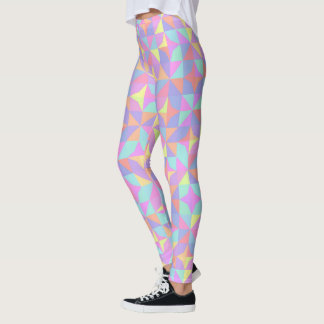 Mint Groen Paarse Blauw Roze Mideeuwse Patroon Leggings