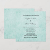 Mint Groen papier textuur Wedding Kaart (Voorkant / Achterkant)