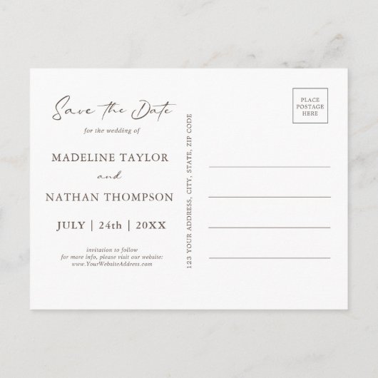 Mint Groen & Perzikflal sparen het Briefkaart van  (Achterkant)