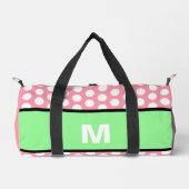 Mint Groen Roze Wit Polka Dots Monogram Plunjezak (Voorkant)