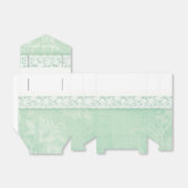 Mint groen rustiek wit kant dank u geschenkdoos bedankdoosjes (Uitgevouwen)