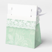 Mint groen rustiek wit kant dank u geschenkdoos bedankdoosjes (Achterkant)