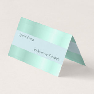 Mint groen satijn ziet er minimaal elegant profess visitekaartjes