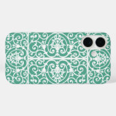 Mint groen scrollerpatroon Case-Mate iPhone case (Achterkant (horizontaal))