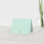 Mint groen & Sinaasappel Monogram gevouwen Dank u  Bedankkaart (Achterkant)