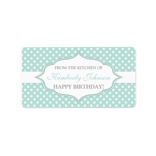 Mint groen uit de keuken van cadeaulabels voor lab etiket (Voorkant)