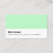 Mint Groen | "Vers en verfrissend" Visitekaartje (Voorkant)