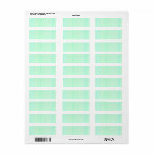 Mint Groen voor Uw Gepersonaliseerde Adresetikette Etiket (Full Sheet)