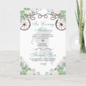 Mint Groen Western Charro Quinceañera Programma (Achterkant)