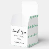 Mint groen wit aztec pijlen monogram bedankdoosjes (Geopend)