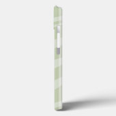 Mint Groen Witte Zebra Strepen Case-Mate iPhone Case (Achterkant / Links)