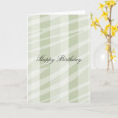 Mint Groen Witte Zebra Strepen Kaart (Gele Bloem)