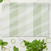Mint Groen Witte Zebra Strepen Theedoek (Gevouwen)