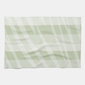 Mint Groen Witte Zebra Strepen Theedoek (Horizontaal)