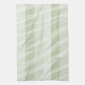 Mint Groen Witte Zebra Strepen Theedoek (Verticaal)
