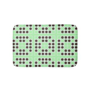 Mint groene crème en chocolade chip quilt patroon badmat