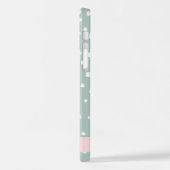 Mint Groene Dalmatische Stippen, Vlekken, Jouw naa iPhone Hoesje (Linkerkant)