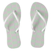 Mint Groene en roze Strepen Teenslippers (Voetbed)