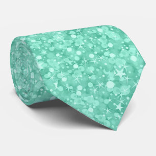 Mint-groene faux Glitter & Sparkles Stropdas