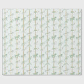 Mint Groene & Gouden Carrousel Dieren Cadeaupapier (Vlak)