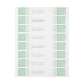 Mint groene kant antwoord sticker (Vel)