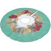 Mint Groene Kerstkrans Kerstboom Rok (Gekanteld)