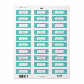 Mint groene kroonluchters retour adres label (Full Sheet)