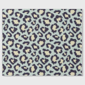 Mint groene leopardafdruk cadeaupapier (Vlak)