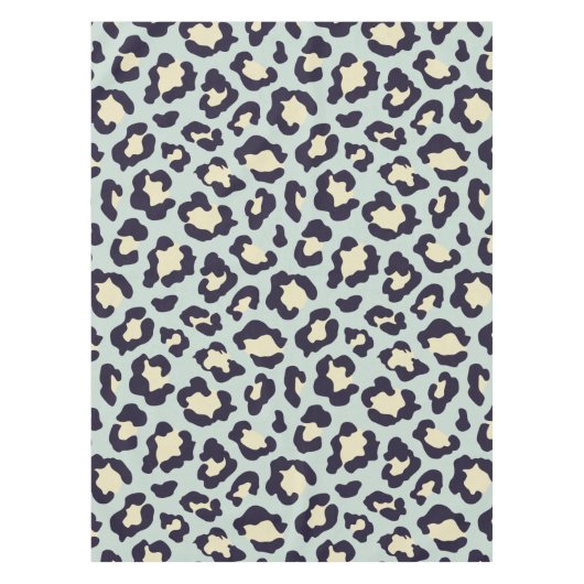 Mint groene leopardafdruk tafelkleed (Voorkant)