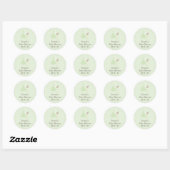 Mint Groene Ooievaar Baby shower Sticker (Vel)
