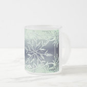 Mint groene sneeuwvlok bevroren mok (Voorkant rechts)