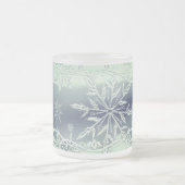 Mint groene sneeuwvlok bevroren mok (Center)