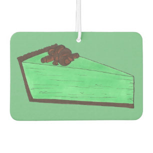 Mint-groene sprinkhaan Pie Chocolate Slice Foodie Luchtverfrisser