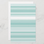 Mint-groene strepen briefpapier (Voorkant / Achterkant)