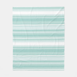 Mint-groene strepen fleece deken