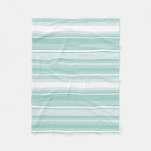 Mint-groene strepen fleece deken