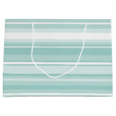 Mint-groene strepen large cadeauzakje (Voorkant)