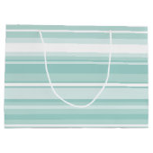 Mint-groene strepen large cadeauzakje (Achterkant)