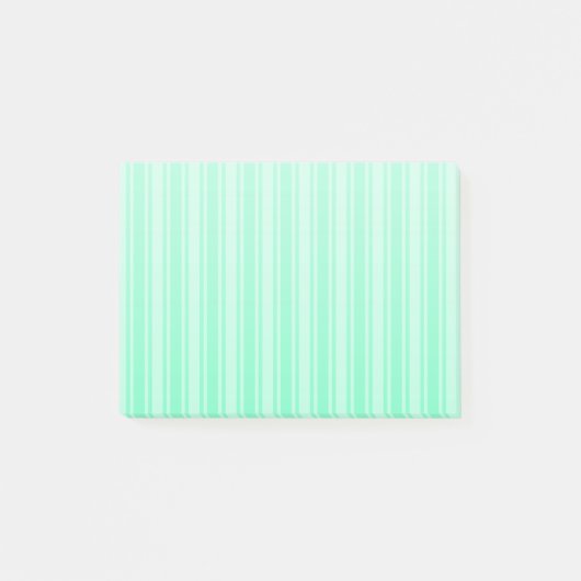 Mint-groene strepen van snoep post-it® notes (Voorkant)