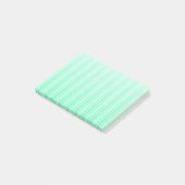 Mint-groene strepen van snoep post-it® notes (Schuin)