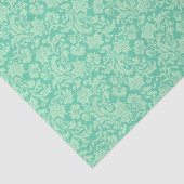 Mint-groene tinten Floral Damasthatten Pattern Tissuepapier (Detail)