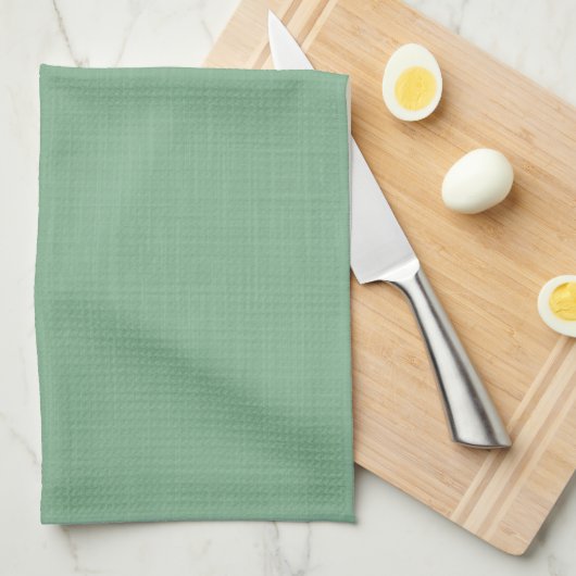 Mint groene vaste textuur theedoek (Quarter Fold)