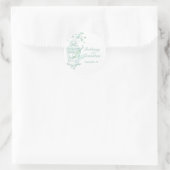Mint groene vogels open kooi bruidspaar sticker (Tas)