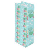 Mint Groene Wijn Cadeauzak Wijn Cadeautas (Voorkant Gekanteld)