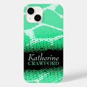 Mint groene zwarte grafische dierlijke afdruk Case-Mate iPhone case (Achterkant)