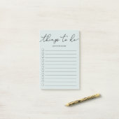 Mint Hand liet dingen om te doen Post-it® Notes (Op bureau)