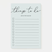 Mint Hand liet dingen om te doen Post-it® Notes (Voorkant)