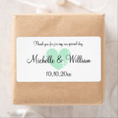 Mint hart gunst bruiloft water fles labels (Insitu)